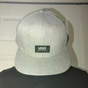 Vans Light Gray Snapback Hat/Cap OS NWOT